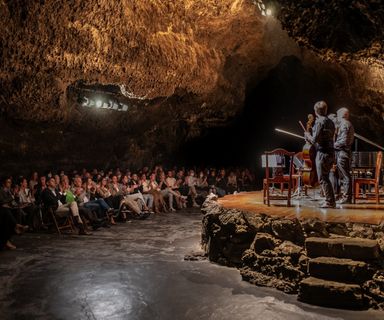 Concert in a cave in Lanzarote